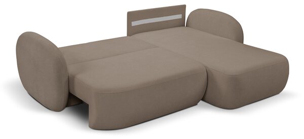 Rohová sedací souprava Onyx (hnědá) (P). Akce -25%