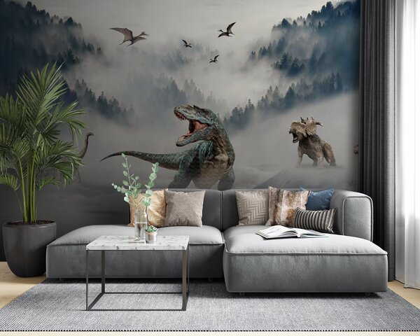 Fototapeta Dinosaurus s otevřenou tlamou, Fototapety - Muralas.cz