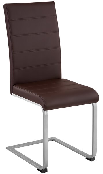 Tectake Houpací židle, umělá kůže - hnědá, Sada 8 kusů