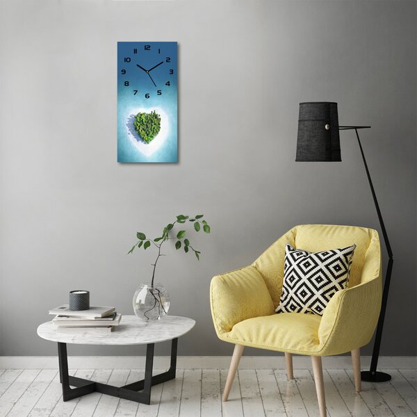 Nástěnné hodiny Pláž tvar srdce pl_zsp_30x60_c-f_62543083