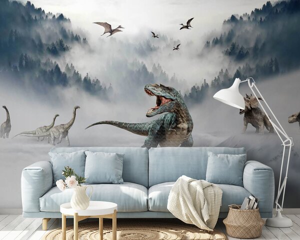 Fototapeta Dinosaurus s otevřenou tlamou, Fototapety - Muralas.cz