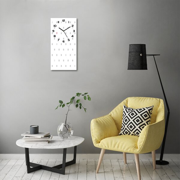 Nástěnné skleněné hodiny Kapky a srdce pl_zsp_30x60_c-f_63592170