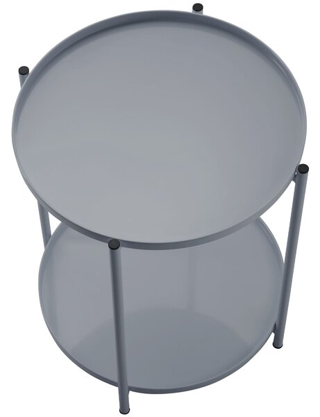 Tectake Odkládací stolek Oxford 45,5x45,5x53cm - tmavě šedá
