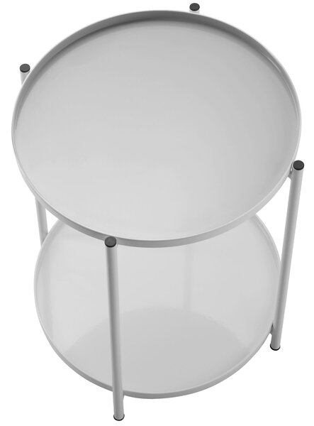 Tectake Odkládací stolek Oxford 45,5x45,5x53cm - šedá
