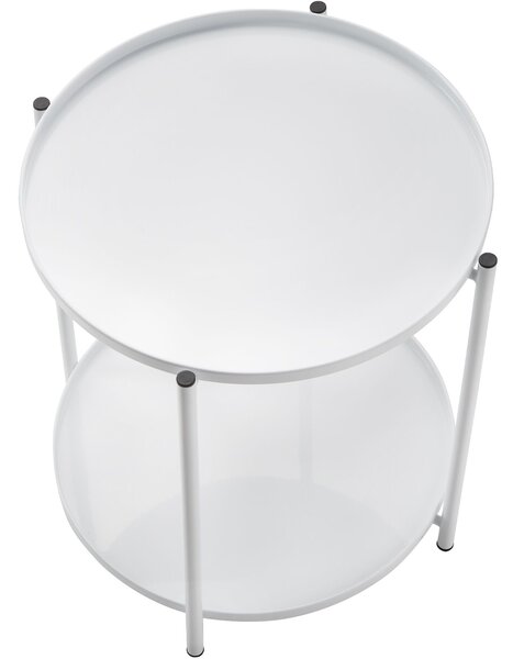 Tectake Odkládací stolek Oxford 45,5x45,5x53cm - bílá