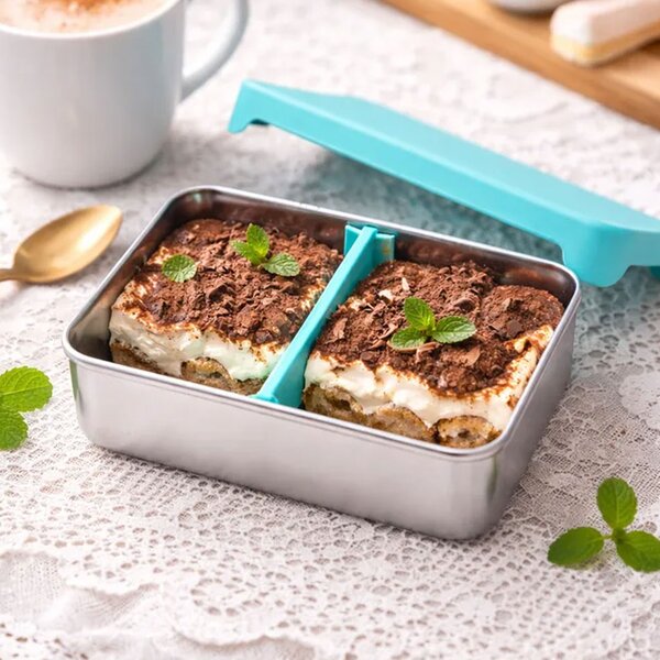 Melii Svačinový box nerezový 740 ml Barva: zelená