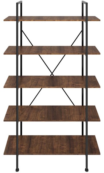 Tectake Regál Glasgow industrial 106 x 34,5 x 179,5 cm - Industriální dřevo tmavé, rustikální