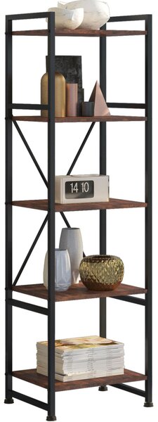 Tectake Regál Manchester industrial 47,5 x 34,5 x 151,5 cm - Industriální dřevo tmavé, rustikální