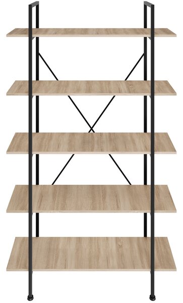 Tectake Regál Glasgow industrial 106 x 34,5 x 179,5 cm - Industrial světlé dřevo, dub Sonoma