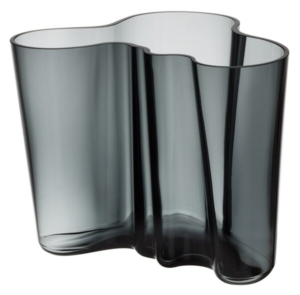 Váza Alvar Aalto Iittala 160 mm tmavě šedá