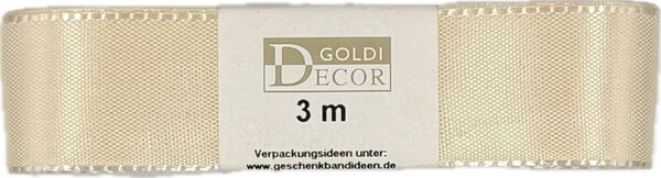 Stuha taftová Soft Cream krémová 25mmx3m (7,-Kč/m)