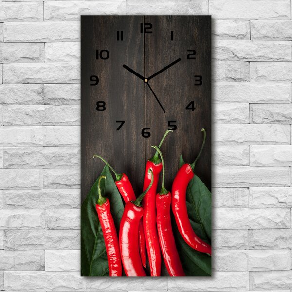 Nástěnné hodiny tiché Chilli papričky pl_zsp_30x60_c-f_68584062