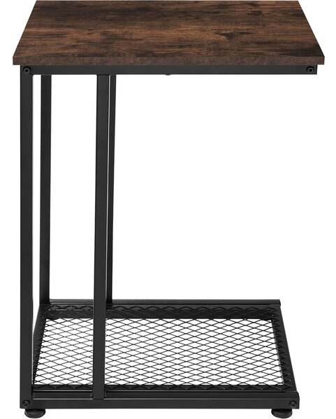 Tectake Odkládací stolek Eton 48x35x66cm - Industriální dřevo tmavé, rustikální