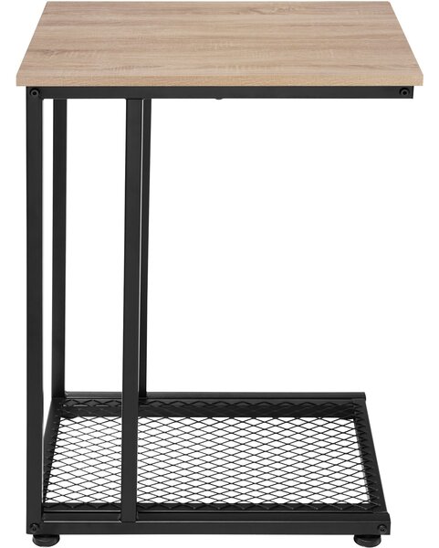 Tectake Odkládací stolek Eton 48x35x66cm - Industrial světlé dřevo, dub Sonoma