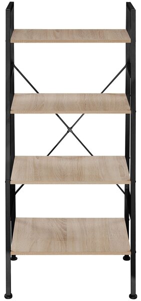Tectake Žebříkový regál Newcastle industrial 57,5 ​​x 35,5 x 139 cm - Industrial světlé dřevo, dub Sonoma