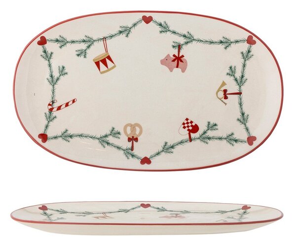 Kameninový tác s vánočním motivem 23x38,5 cm Yule – Bloomingville