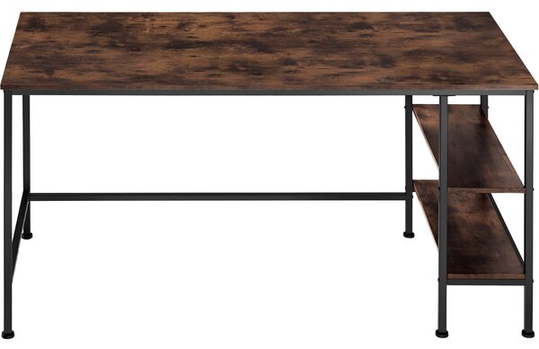 Tectake Psací stůl Donegal 140x60x76,5cm - Industriální dřevo tmavé, rustikální