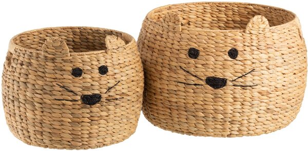 -25 % Dny MOMENTI– Set dvou úložných košů na hračky z vodního hyacintu J-line Sandara 41/46 cm