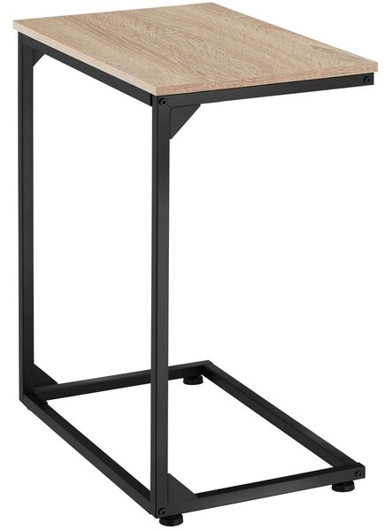 Tectake Odkládací stolek Cardiff 55,5x35x67cm - Industrial světlé dřevo, dub Sonoma