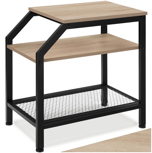 Tectake Odkládací stolek Plymouth 36,5x58,5x59,5cm - Industrial světlé dřevo, dub Sonoma