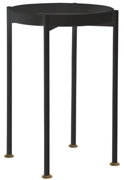 Nordic Design Černý kovový odkládací stolek Nollan 40 cm