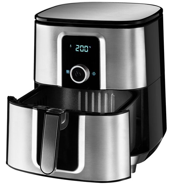 Tectake Horkovzdušná fritéza Ben 10,2 l - stříbrná