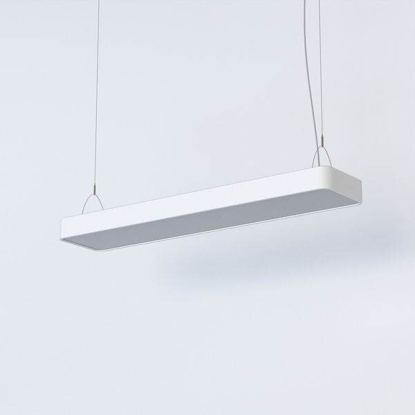 Závěsné moderní osvětlení nad jídelní stůl SOFT LED, 2xT8, 16W, 94cm, bílé