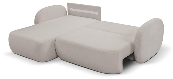 Rohová sedací souprava Onyx (světle šedá) (L)