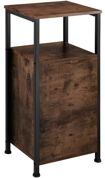 Tectake Boční skříňka Durham 38,5x31,5x81cm - Industriální dřevo tmavé, rustikální