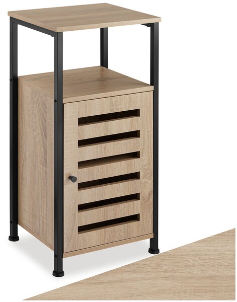 Tectake Boční skříňka Durham 38,5x31,5x81cm - Industrial světlé dřevo, dub Sonoma