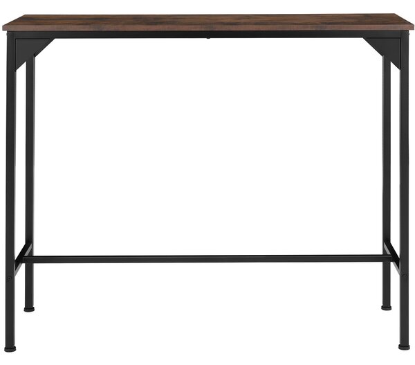 Tectake Barový stůl Kerry 120x40x100,5cm - Industriální dřevo tmavé, rustikální