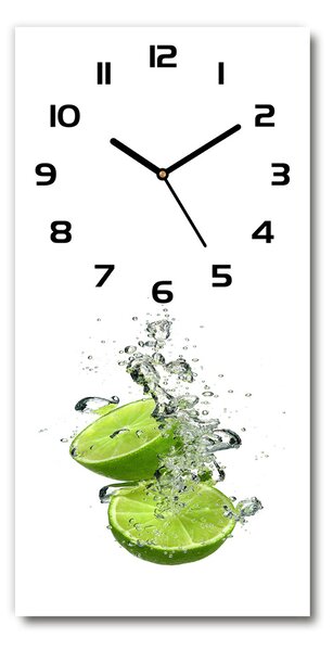 Moderní hodiny nástěnné Limetky pl_zsp_30x60_c-f_74800352