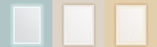 SONGMICS Toaletní stolek Vasagle Berny 90 cm se zrcadlem a LED osvětlením bílý