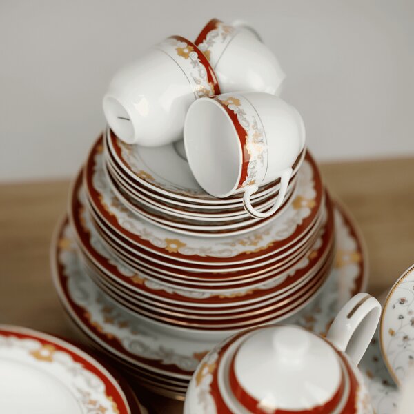 TEMPO-KONDELA GARIDA TYP 2, jídelní sada, set 57 ks, porcelán