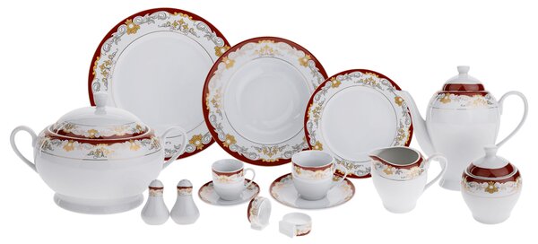 TEMPO-KONDELA GARIDA TYP 2, jídelní sada, set 57 ks, porcelán