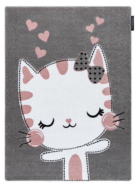Dywany Łuszczów Dětský kusový koberec Petit Kitty cat grey - 180x270 cm