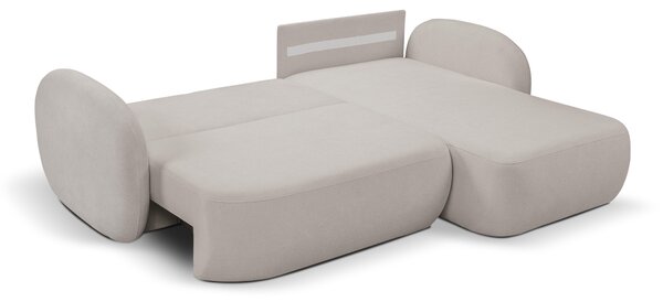 Rohová sedací souprava Onyx (světle šedá) (P)