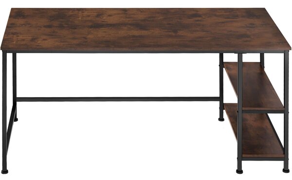 Tectake Počítačový stůl Canton 120x60x75,5cm - Industriální dřevo tmavé, rustikální