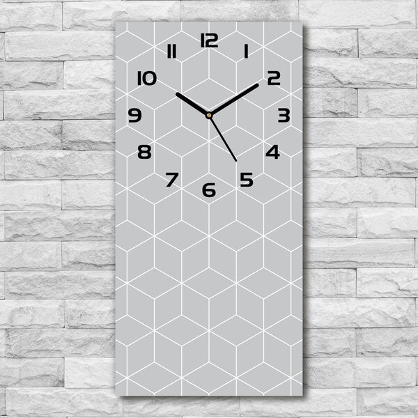 Nástěnné hodiny tiché Geometrické pozadí pl_zsp_30x60_c-f_79094648