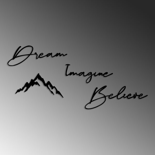 Wallity Nástěnná kovová dekorace Amazing Believe černá