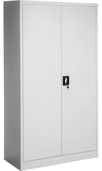 Tectake Plechová policová skříň 6 přihrádek - šedá, 80 cm