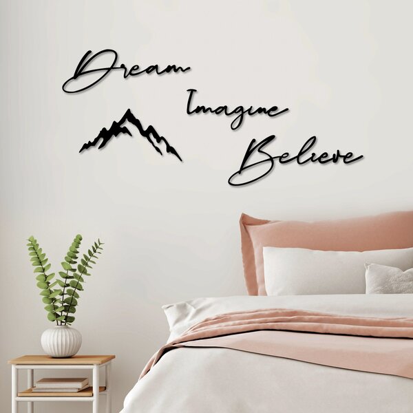 Wallity Nástěnná kovová dekorace Amazing Believe černá
