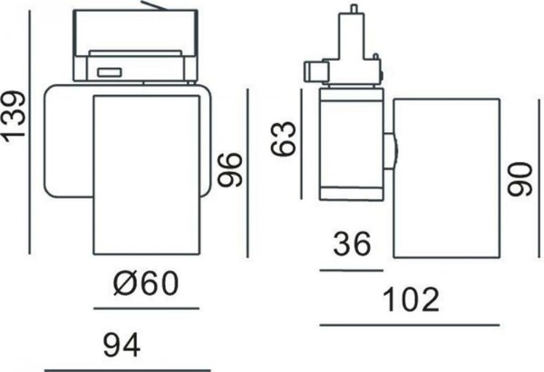 Deko-Light kolejnicový systém 3-fázový 230V Nihal Mini 220-240V AC/50-60Hz 15,00 W 3000 K stříbrná 94 mm 707054