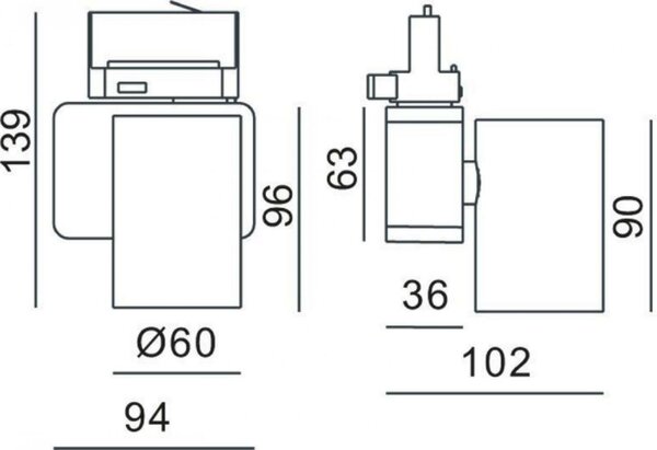 Deko-Light kolejnicový systém 3-fázový 230V Nihal Mini 220-240V AC/50-60Hz 15,00 W 4000 K stříbrná 94 mm 707055