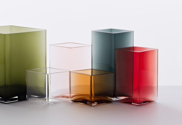 Váza Ruutu Iittala 11,5x14 cm, červená