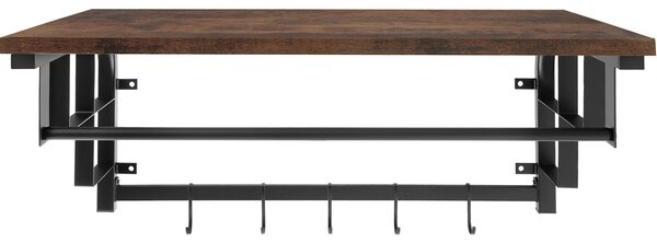 Tectake Závěsná skříň Westwood 66x30x27cm - Industriální dřevo tmavé, rustikální