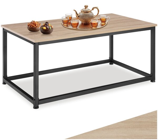 Tectake Konferenční stolek Lynch 100x55x45,5cm - Industrial světlé dřevo, dub Sonoma