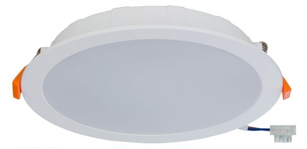 LED podhledové stropní světlo do koupelny CL KOS, 24W, teplá bílá, 22,5cm, kulaté, bílé