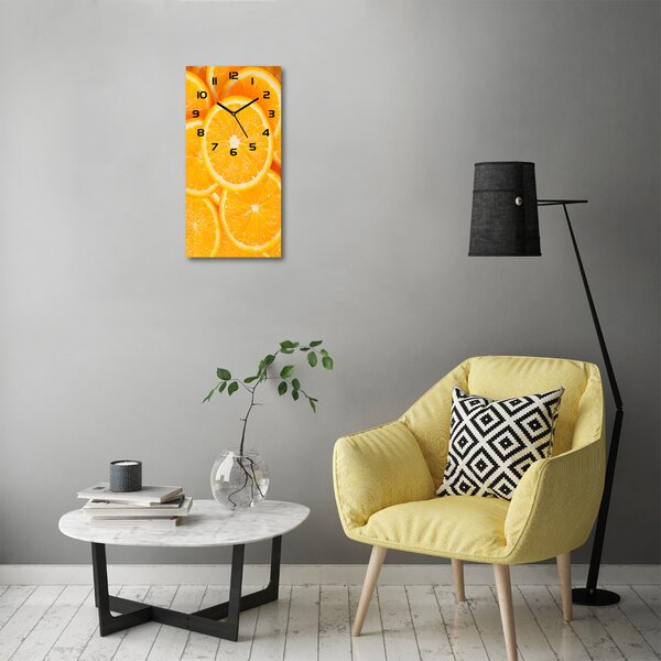Nástěnné hodiny Plátky pomerančů pl_zsp_30x60_c-f_82046808