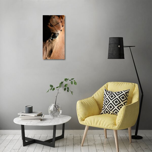 Moderní skleněné hodiny na stěnu Kůň pl_zsp_30x60_c-f_8260675